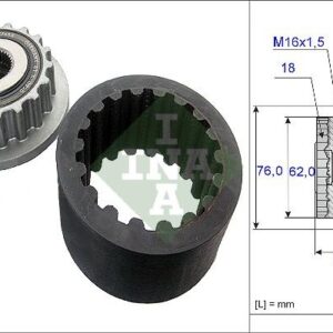 INA 535 0186 10 - Flexible Kupplungsmuffe-Satz (Nachtexpress)