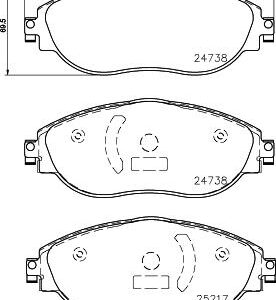 Brembo P 85 131 - Bremsbelagsatz, Scheibenbremse (Nachtexpress)
