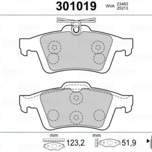 Valeo 301019 - Bremsbelagsatz, Scheibenbremse (Nachtexpress)