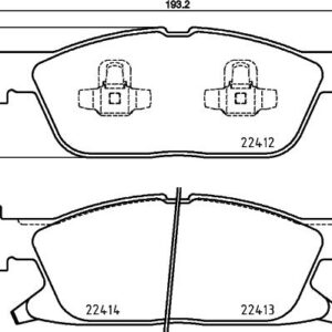 Brembo P 24 188 - Bremsbelagsatz, Scheibenbremse (Nachtexpress)