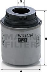 Mann-Filter W 712/94 - Ölfilter (Nachtexpress)