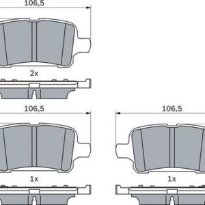 BOSCH 0 986 424 839 - Bremsbelagsatz, Scheibenbremse (Nachtexpress)