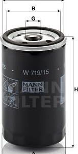 Mann-Filter W 719/15 - Ölfilter (Nachtexpress)