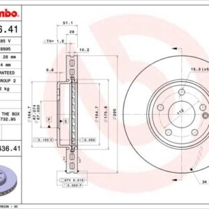 Brembo 09.B436.41 - Bremsscheibe (Nachtexpress)