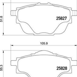 Brembo P 61 124 - Bremsbelagsatz, Scheibenbremse (Nachtexpress)