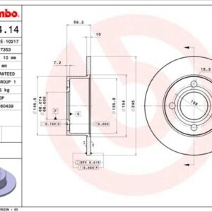 Brembo 08.4874.14 - Bremsscheibe (Nachtexpress)