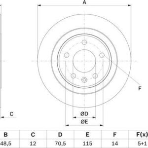 BOSCH 0 986 479 F83 - Bremsscheibe (Nacht)