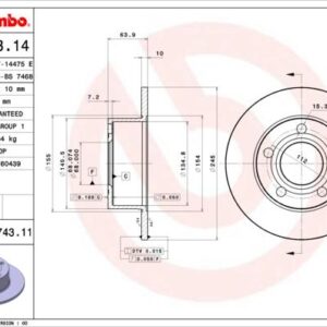 Brembo 08.5743.11 - Bremsscheibe (Nachtexpress)