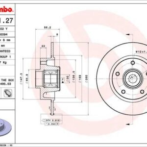 Brembo 08.B391.27 - Bremsscheibe (Nacht)