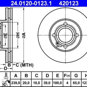 ATE 24.0120-0123.1 - Bremsscheibe (48h-Zulieferer)