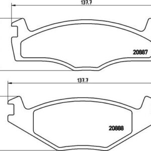Brembo P 85 005 - Bremsbelagsatz, Scheibenbremse (Nacht)