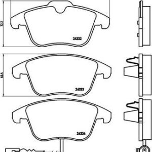Brembo P 85 112 - Bremsbelagsatz, Scheibenbremse (Nacht)