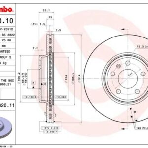 Brembo 09.A820.11 - Bremsscheibe (Nacht)