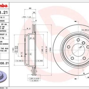 Brembo 09.B338.21 - Bremsscheibe (Nacht)