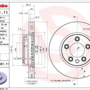 Brembo 09.C881.11 - Bremsscheibe (Nacht)
