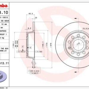 Brembo 08.B413.11 - Bremsscheibe (Nacht)