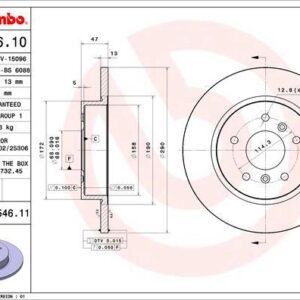 Brembo 08.C546.11 - Bremsscheibe (Nacht)