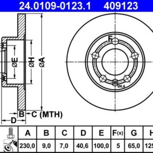 ATE 24.0109-0123.1 - Bremsscheibe (48h-Zulieferer)