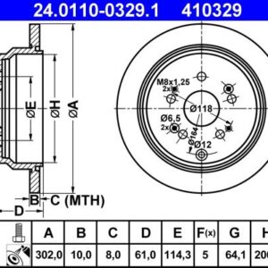 ATE 24.0110-0329.1 - Bremsscheibe (48h-Zulieferer)