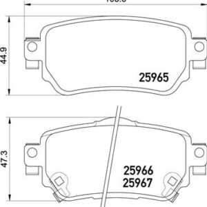 Brembo P 56 098 - Bremsbelagsatz, Scheibenbremse (Nacht)