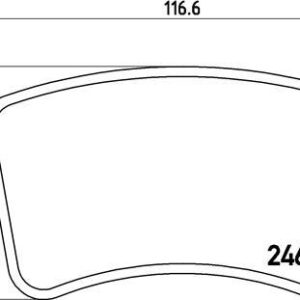 Brembo P 85 099 - Bremsbelagsatz, Scheibenbremse (Nacht)