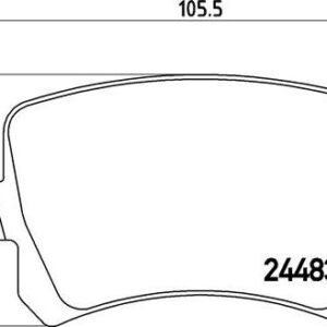 Brembo P 85 109 - Bremsbelagsatz, Scheibenbremse (Nacht)