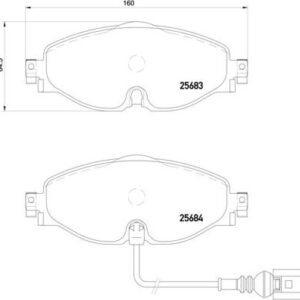 Brembo P 85 126 - Bremsbelagsatz, Scheibenbremse (Nacht)
