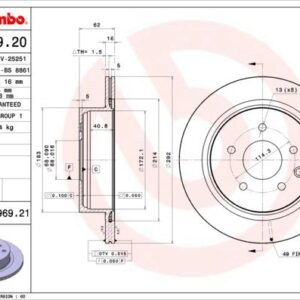 Brembo 09.8969.21 - Bremsscheibe (Nacht)
