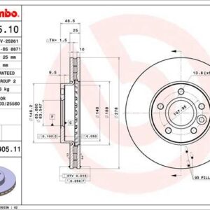 Brembo 09.A905.11 - Bremsscheibe (Nacht)