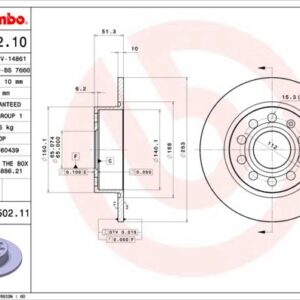 Brembo 08.9502.11 - Bremsscheibe (Nacht)