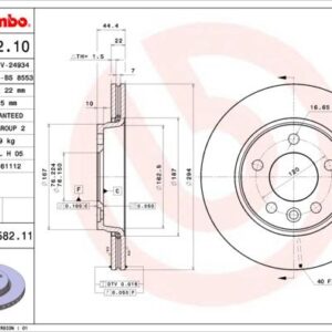 Brembo 09.9582.11 - Bremsscheibe (Nacht)