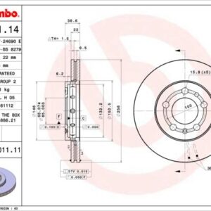 Brembo 09.7011.11 - Bremsscheibe (Nacht)