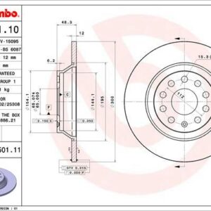 Brembo 08.C501.11 - Bremsscheibe (Nacht)