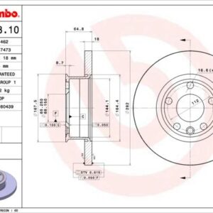 Brembo 08.5768.10 - Bremsscheibe (Nacht)