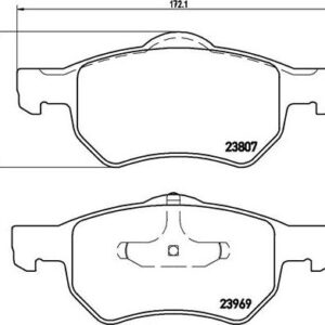 Brembo P 11 013 - Bremsbelagsatz, Scheibenbremse (Nacht)