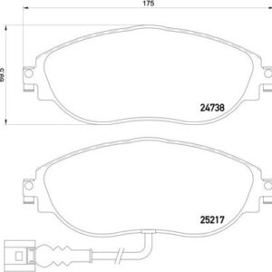 Brembo P 85 131 - Bremsbelagsatz, Scheibenbremse (Nacht)