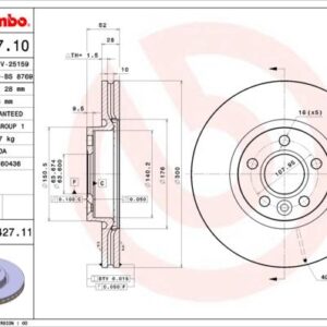 Brembo 09.A427.11 - Bremsscheibe (Nacht)
