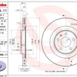 Brembo 09.B969.11 - Bremsscheibe (Nacht)