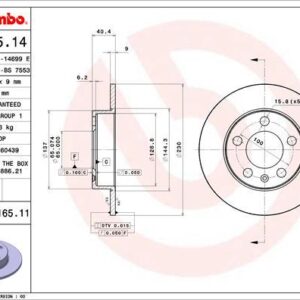 Brembo 08.7165.11 - Bremsscheibe (Nacht)