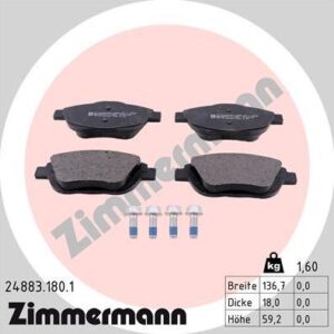 Zimmermann 24883.180.1 - Bremsbelagsatz, Scheibenbremse (Nacht)