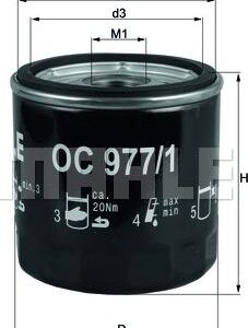 KNECHT OC 977/1 - Ölfilter (Nacht)