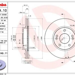 Brembo 09.C249.11 - Bremsscheibe (Nacht)