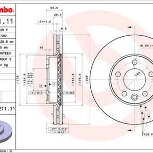 Brembo 09.D211.11 - Bremsscheibe (Nacht)