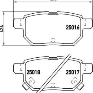 Brembo P 83 133 - Bremsbelagsatz, Scheibenbremse (Nacht)