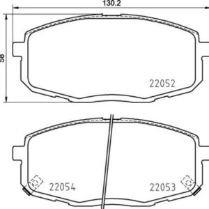 Brembo P 30 099 - Bremsbelagsatz, Scheibenbremse (Nacht)